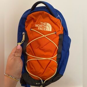 The North Face Men's Blue and Orange Backpack